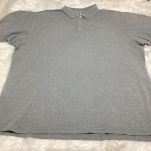 Gap Men’s Grey Polo Mesh Collared Short Sleeve 3-Button Shirt 👕